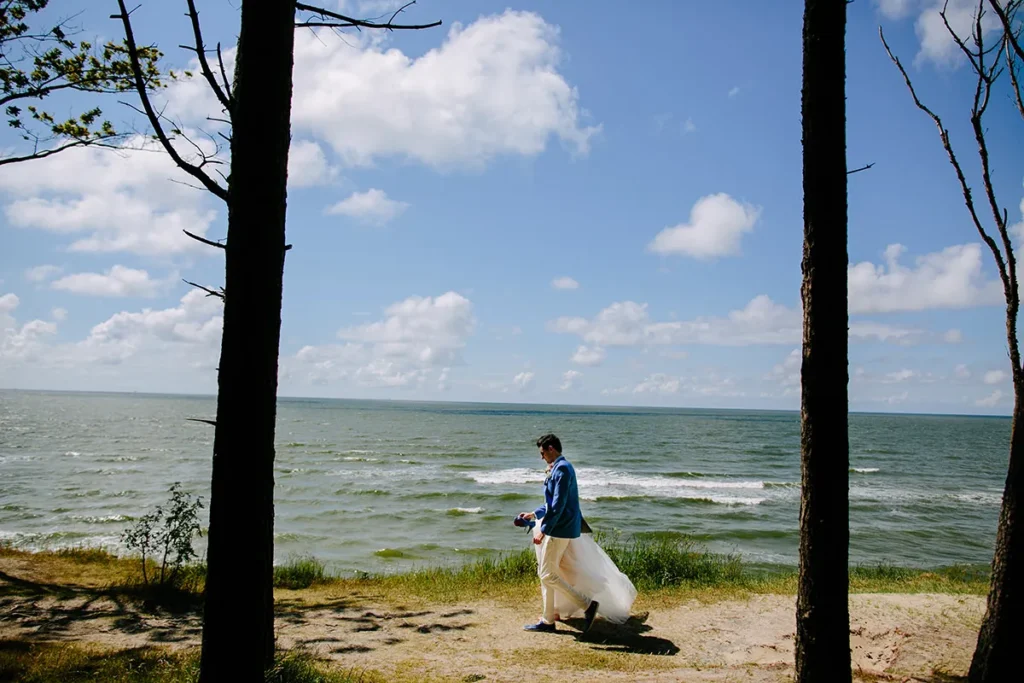Vestuvės prie jūros – romantiška fotosesija su Aušra ir Pauliumi