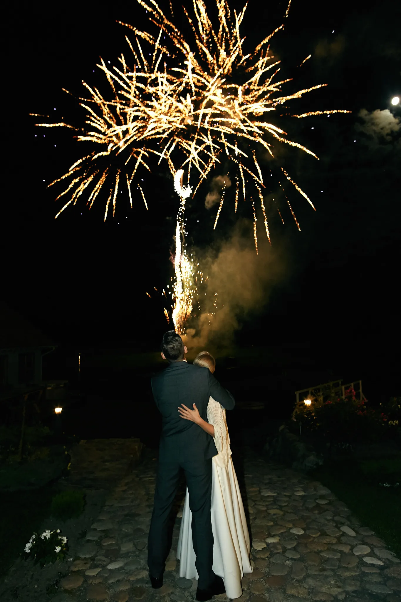 Vestuvių fotografas klaipedoje, fejerverkai vidurnaktį